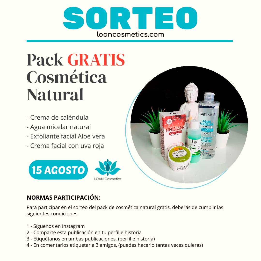 SORTEO: Pack de cosmética natural gratis